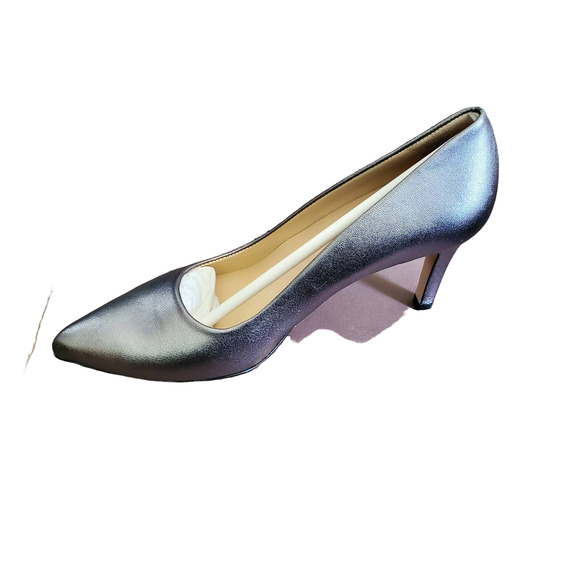 Jon Josef Phyllis RIGHT ONLY AMPUTEE Pewter Leather Pump Heel NIB Size 6.5 M - Picture 3 of 7